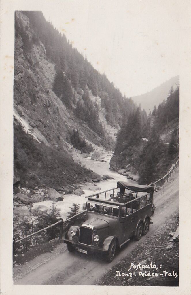 Das Postauto Ilanz-Peiden-Vals 1938